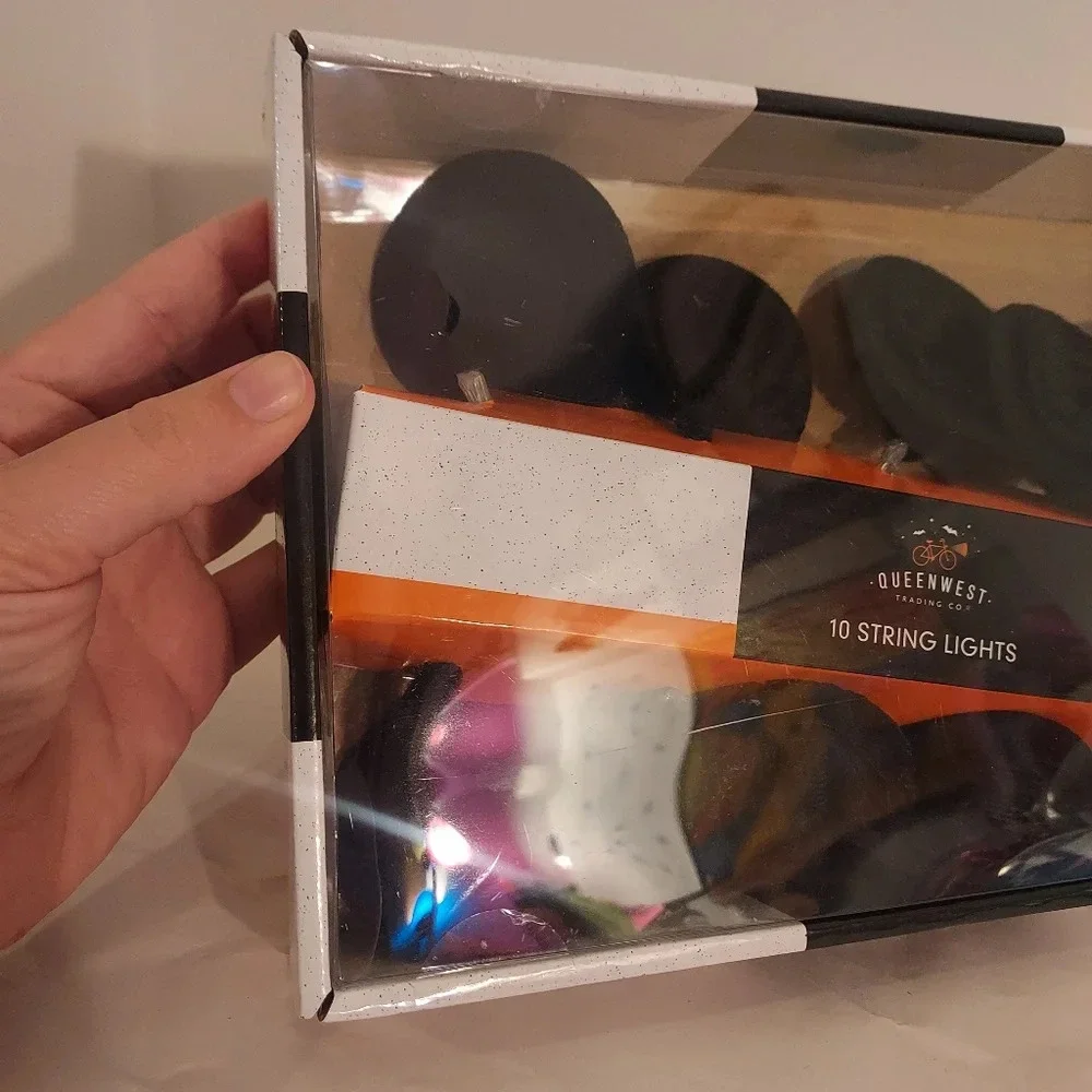 NIB Queenwest Trading Co. Black Witch Hats 10 String Lights